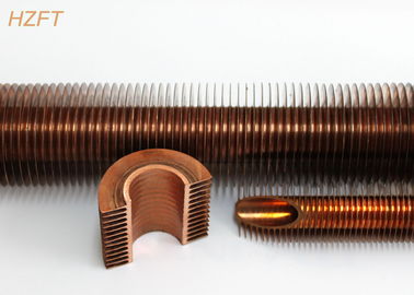 Calor que intercambia el tubo aletado espiral de cobre por proceso de extrudado