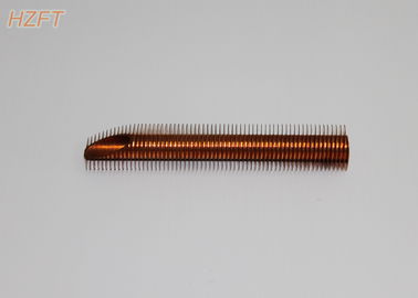 Tubería de cobre aletada espiral para el radiador del calor del LED, tubo de aleta sacado